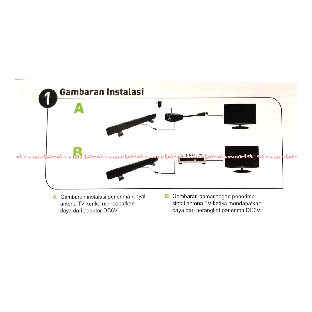 Krisbow Indoor TB Antenna HD 300 memiliki kekuatan sinyal untuk menangkap sinyal digital dan analog