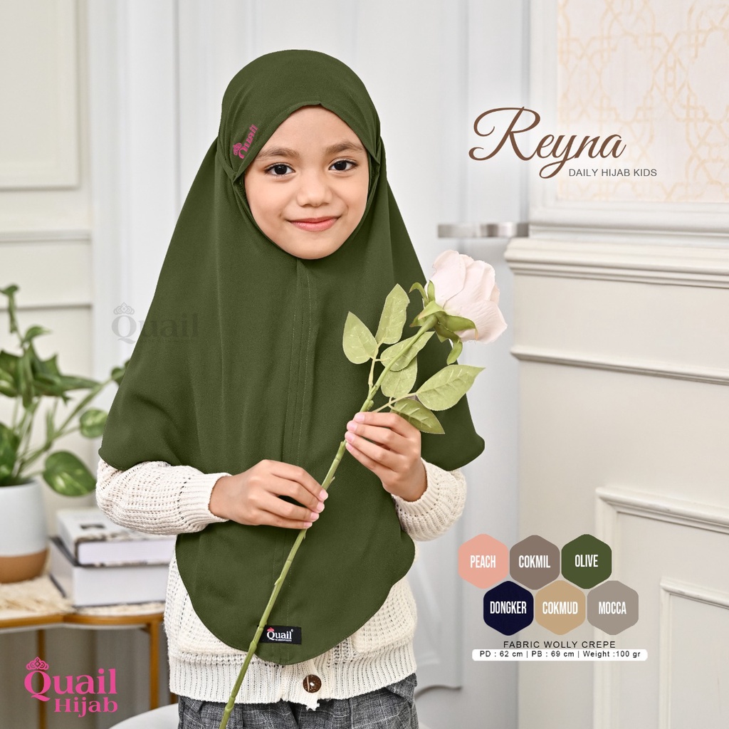 REYNA Jilbab Anak Tali Belakang Quail Hijab