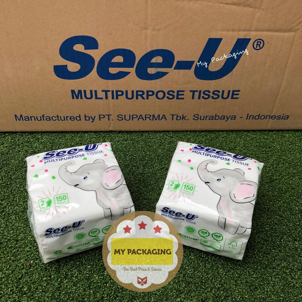 Tissue Multipurpose Pop-Up SEE-U 150sheet 1ply SGP Tisu Tissu see u serbaguna murah bagus halus lembut