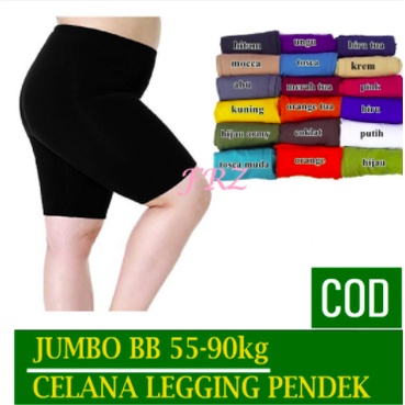 Celana Leging Pendek JUMBO Short BB 55-90kg Legging Shot Strit Sot Daleman Wanita JUMBO Murah