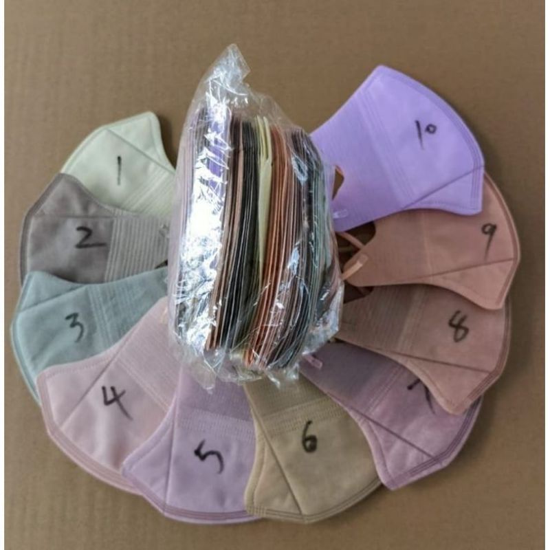 Masker Duckbill Warna PASTEL MIX Pria/Wanita isi 50pcs
