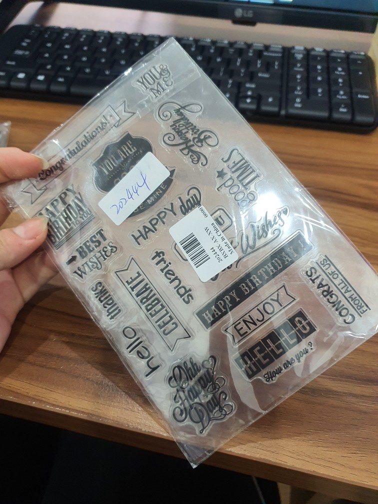 [deble] Silicone Transparent Clear Stamp Seal Diy Happy Birthday Scrapbooking Decor