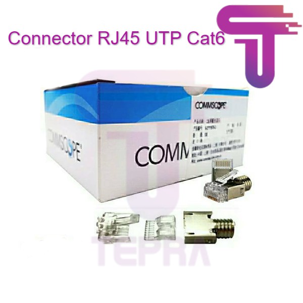 Connector RJ45 UTP Cat6 Commscope / AMP Konektor Original 100PCS