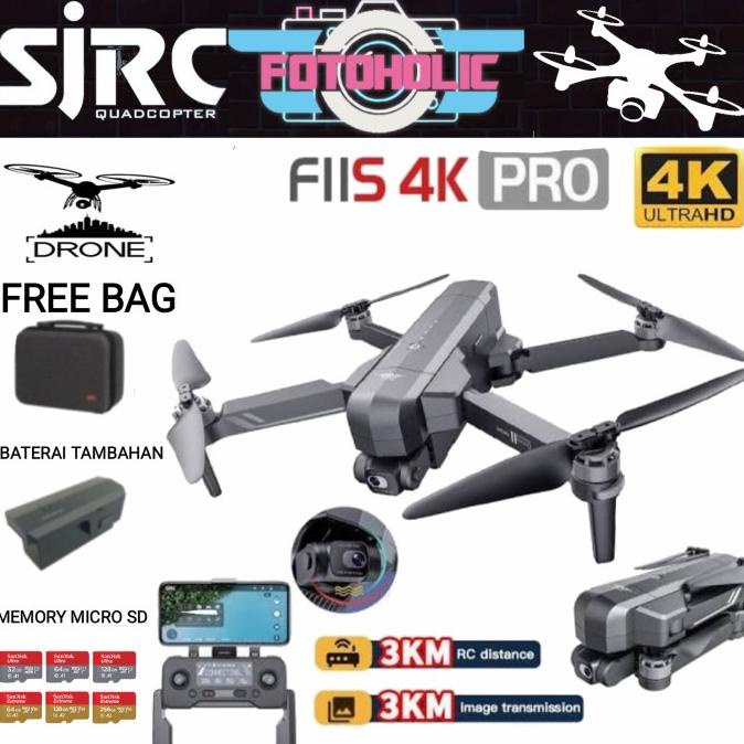 [ Promo ] Sjrc F11S Pro 4K 3Km/Drone Sjrc F11S Pro 4K 3Km Version Eis Antishake - Drone Kamera Dan A