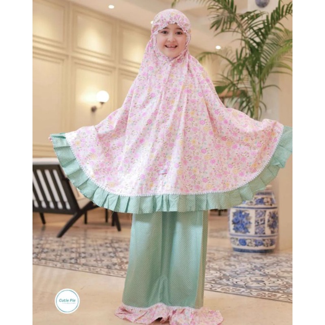 Afsheenastore Mukena Anak Aster Prayer Set By Cutepie / Bisa Couple