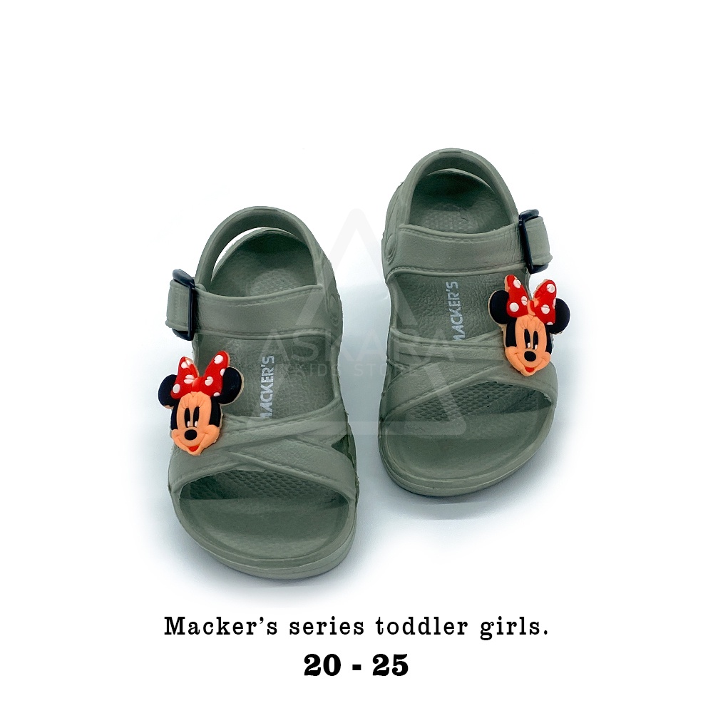 Askara Kids Sandal Anak perempuan model tali belakang bergambar karakter mini mouse lucu