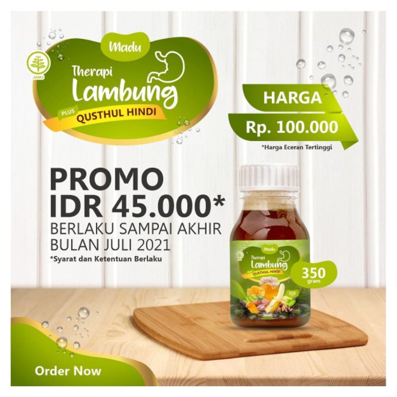 Madu Therapi Lambung Plus Quthul Hindi Washfah 350gr