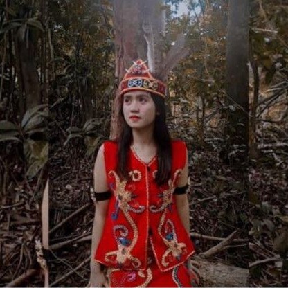 BAJU DAYAK CEWEK &amp; AKSESORIS SEPERTI DI FOTO