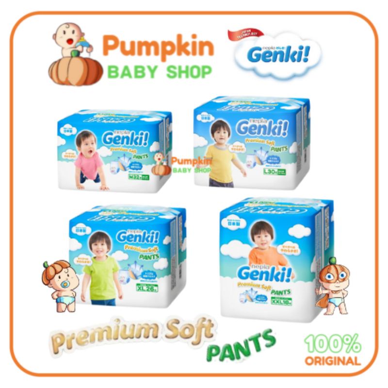 Nepia Genki Premium Soft Pants size M32