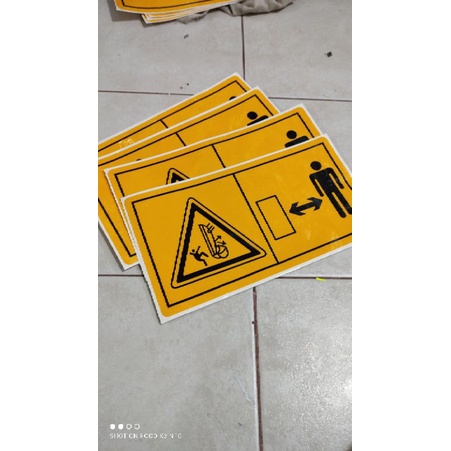 

stiker logo area baket alat berat beko