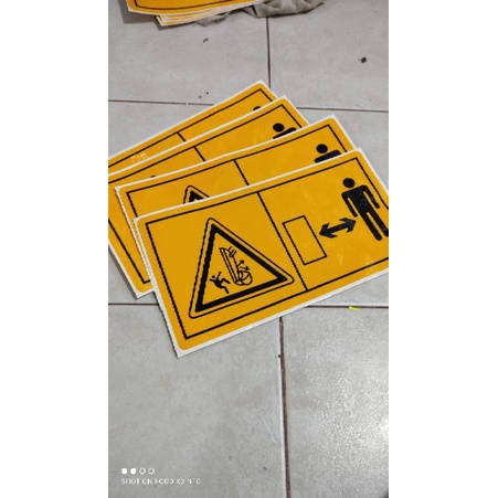 stiker logo area baket alat berat beko