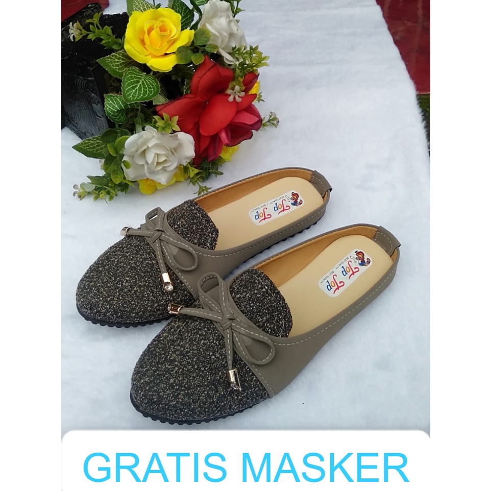 gratis masker - sepatu sendal bustong anak perempuan