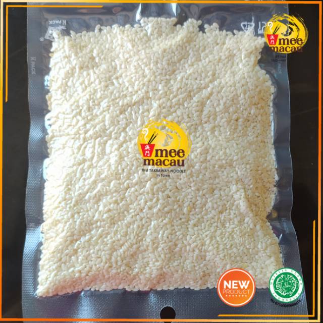 

Wijen Putih Kemasan Besar | Clean Unroasted White Sesame Seeds Iri Goma Shiro Import | 100 Gram