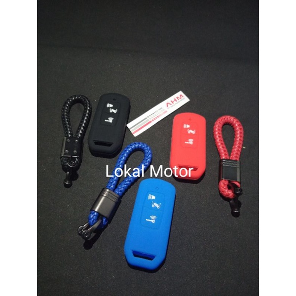 GANTUNGAN KUNCI DAN COVER SILICONE remote keyless HONDA ALL NEW honda PCX 160 VARIO 160 ADV 150 2021