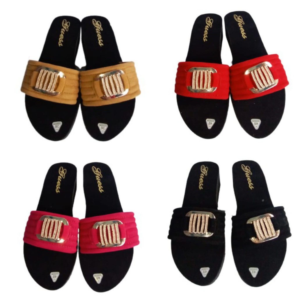 SANDAL WANITA GUESS GUCI WEDGES TERBARU