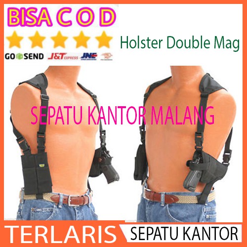 Holster Shoulder Double Mag Universal Holster Dalam dengan Magasin Universal