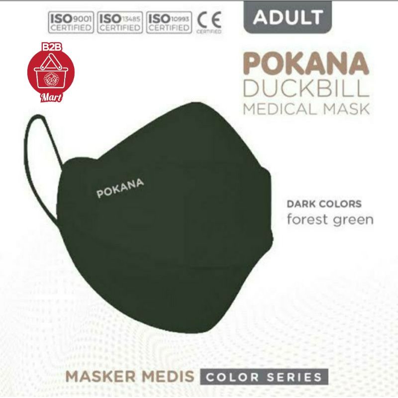 Masker Pokana Duckbill 4ply box isi 25pcs