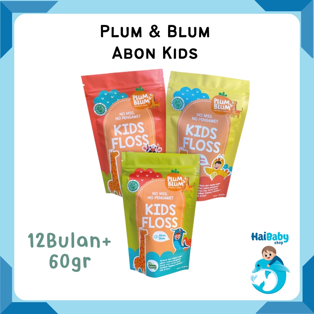 

Plum & Blum Abon Bayi Anak Sapi Abon Ayam Abon Tuna No MSG - 60 gram