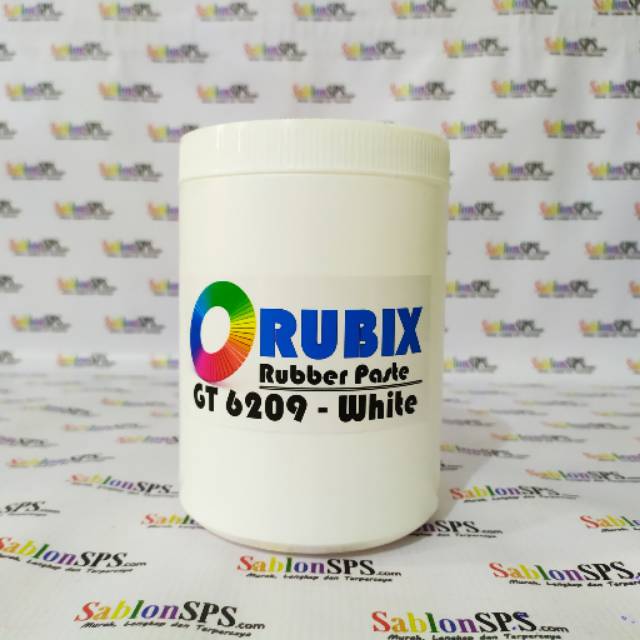 TINTA RUBBER SABLON SPANDEK KILAP GT 6209 WHITE STRETCH RUBBER 1KG