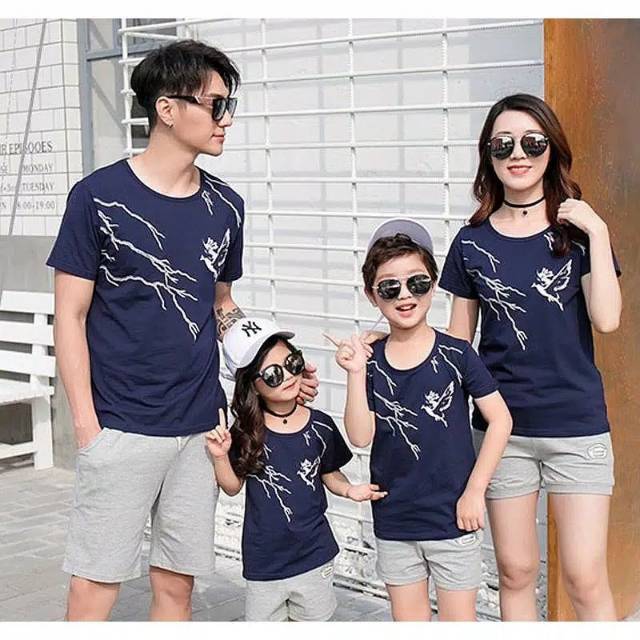 Couple Keluarga / Kaos Couple Motif Ranting