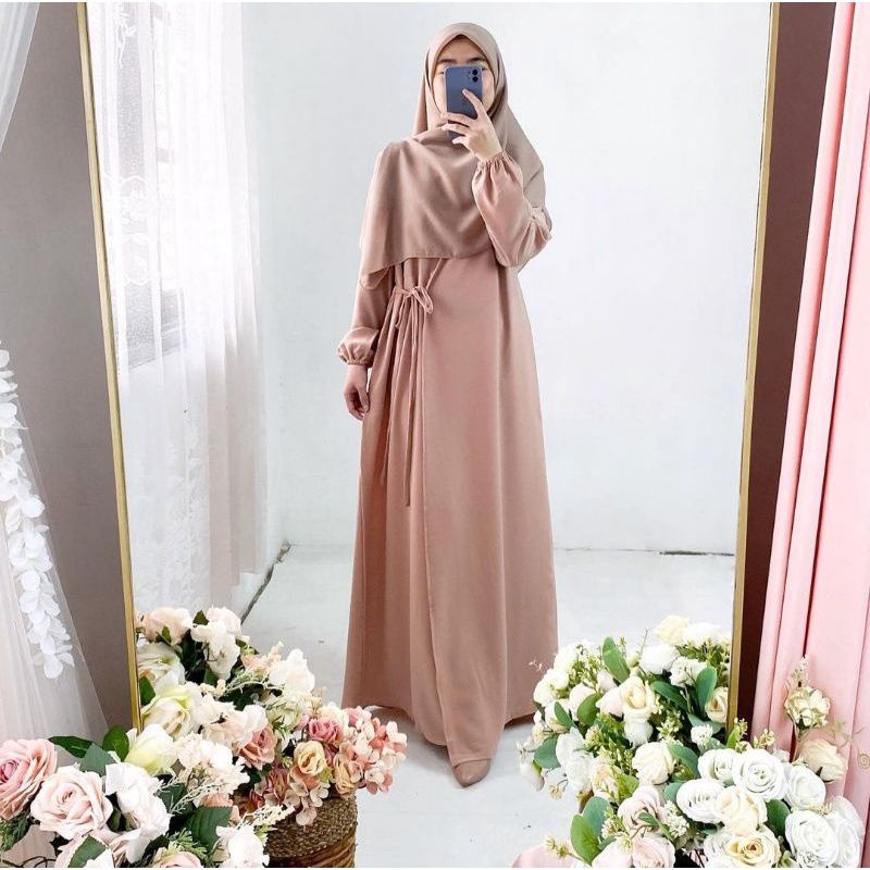 ARSEN DRESS ukuran  S M L XL fashion muslim basic stylish remaja kekinian GAMIS VIRAL