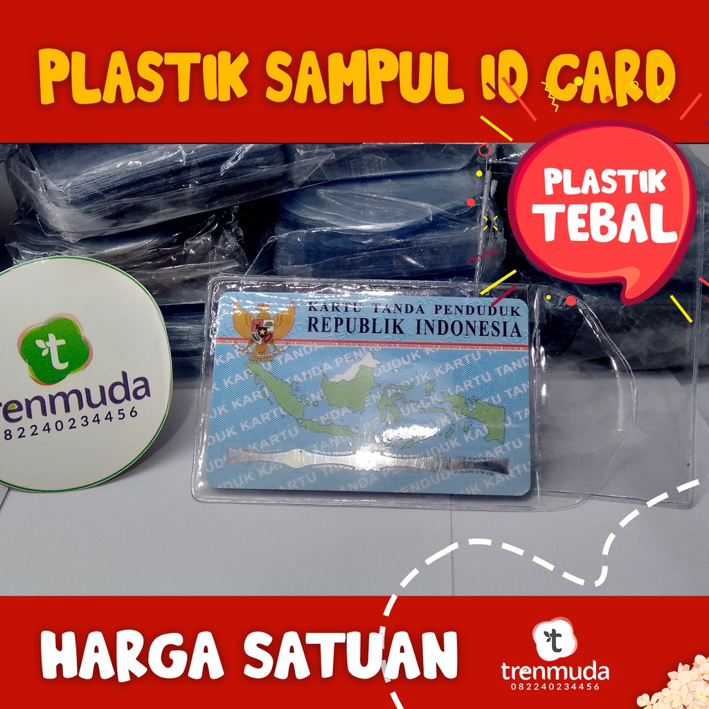 

Plastik Sampul ID Card Bening dan Tebal Berbentuk Lidah