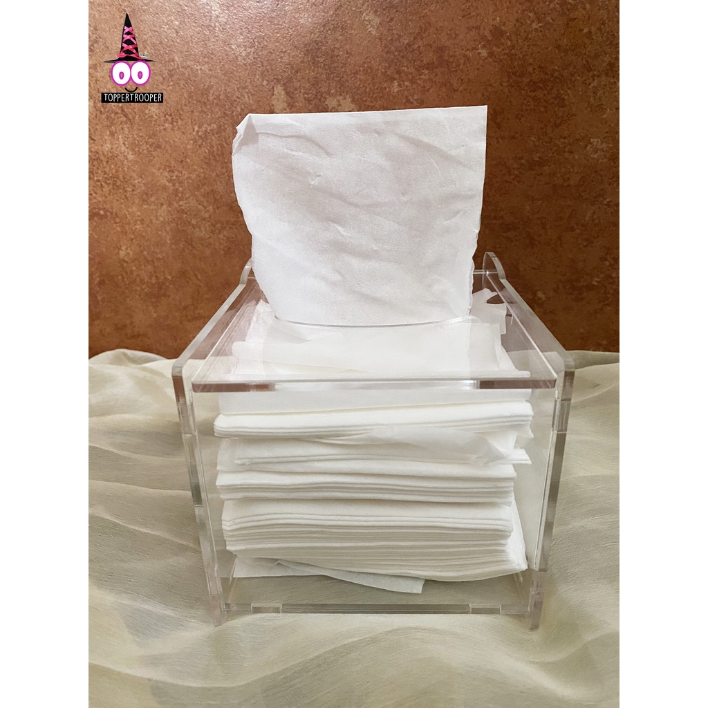 Kotak Tempat Tisu Akrilik Kecil | Acrylic Tissue Box | Tempat Tisu Akrilik