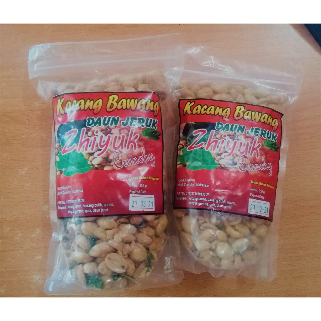 

kacang bawang goreng ZHIYUK CRUNHY (Daun Jeruk dan Langkoseng 250 gr)