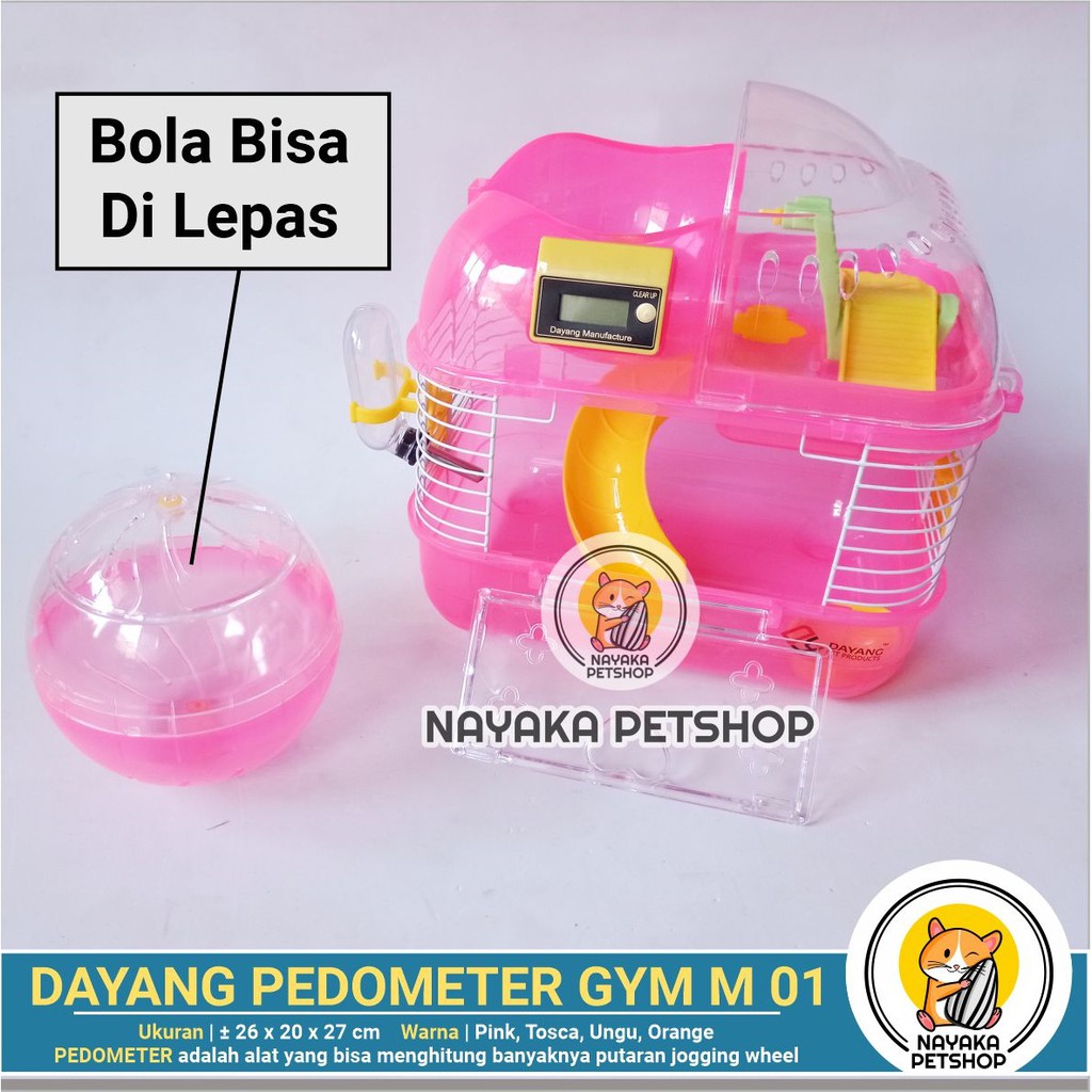 Dayang Pedometer Gym Cage M 01 Kandang Hamster Tingkat 2 Lantai