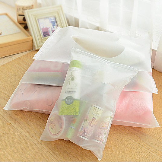 [TOYOU SHOP T14] ZIPPER STORAGE BAG 40x50 | TAS KOSMETIK TRANSPARAN | POUCH TRAVEL | ORGANIZER BAG KOSMETIK