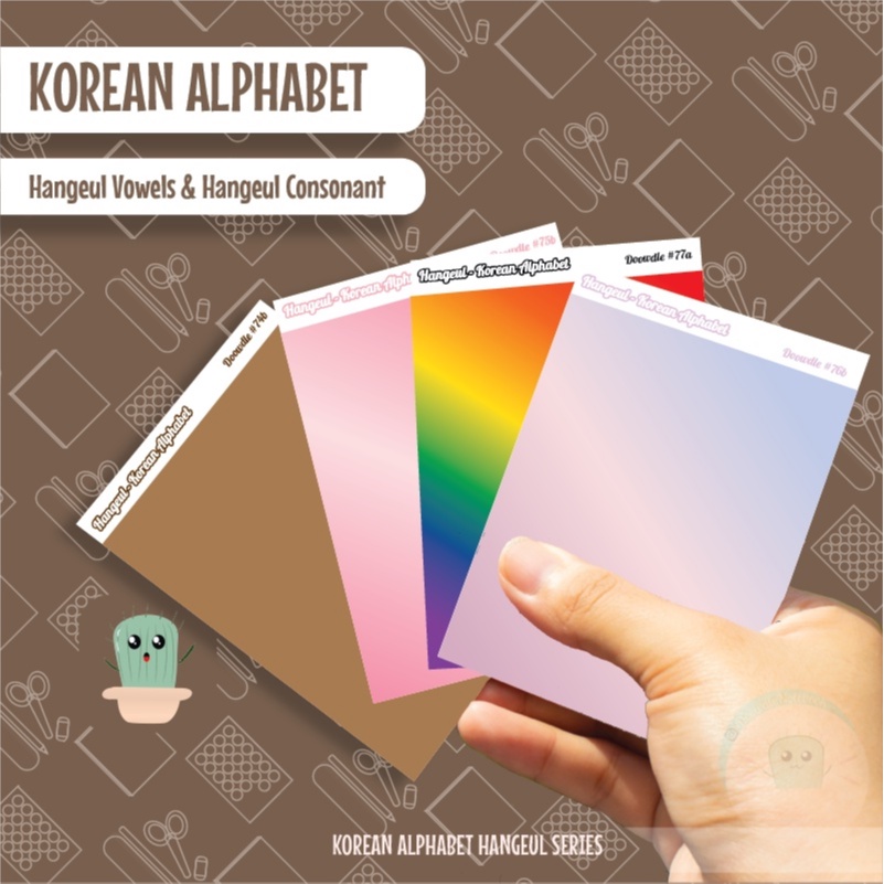 

Doowdle Stiker Hangul Dekorasi Tahan Air