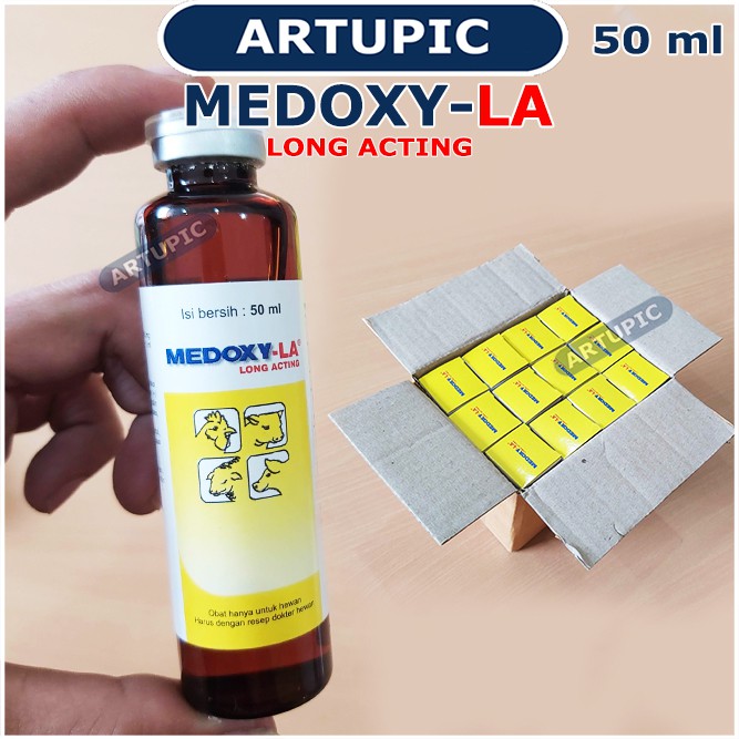 Medoxy-LA 50 ml Obat OTC crd korisa snot kolera ayam unggas babi