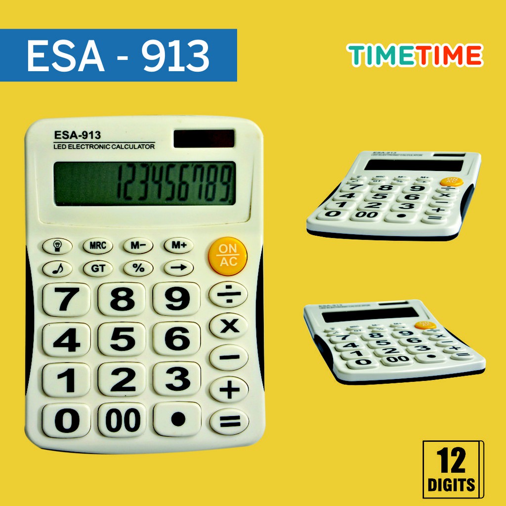 

Kalkulator LED 12 Digits BESAR AWET MURAH FREE BATERAI 913