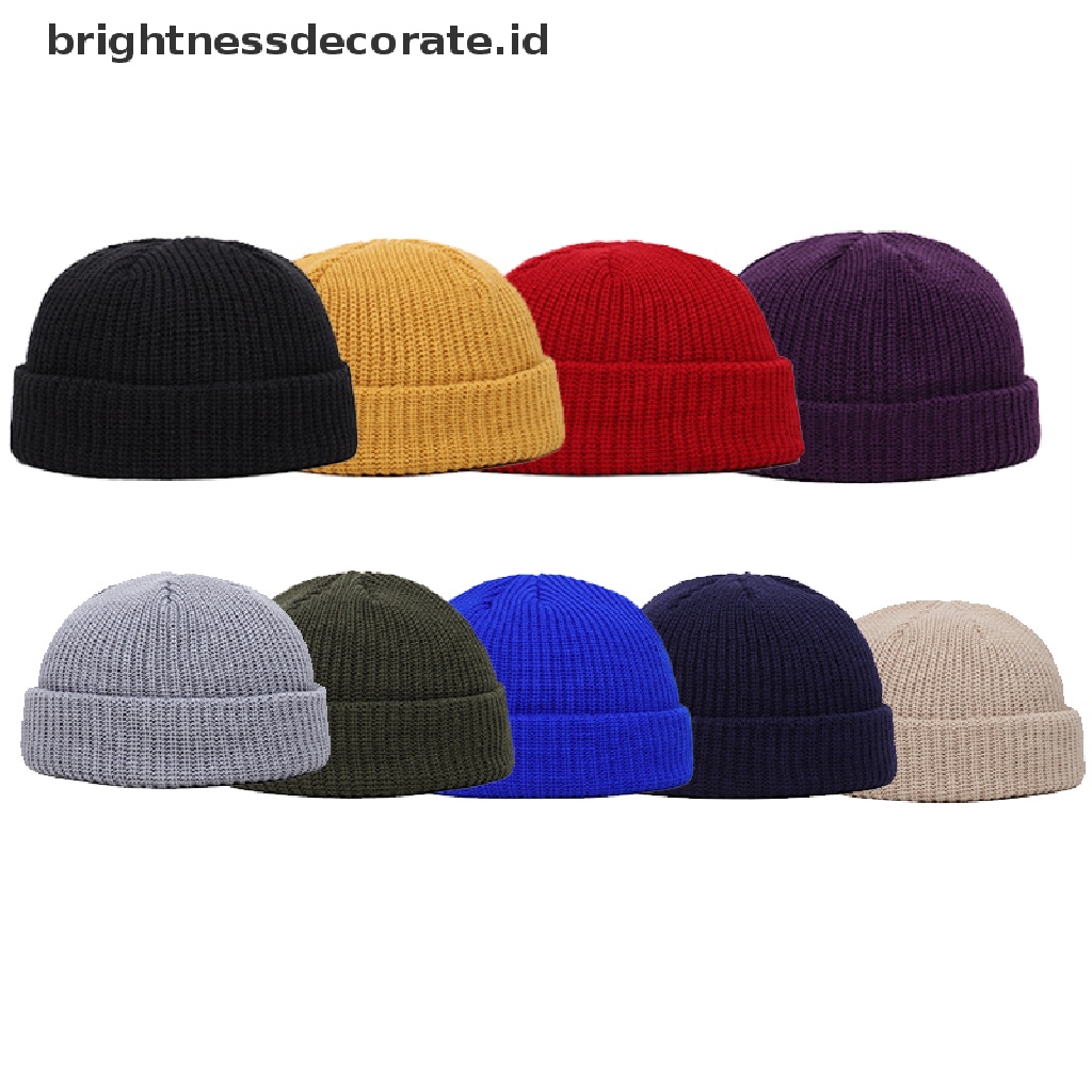 [birth] Unisex Men Women Beanie Hat Warm Ribbed Winter Turn Ski Fisherman Docker Hat New [ID]