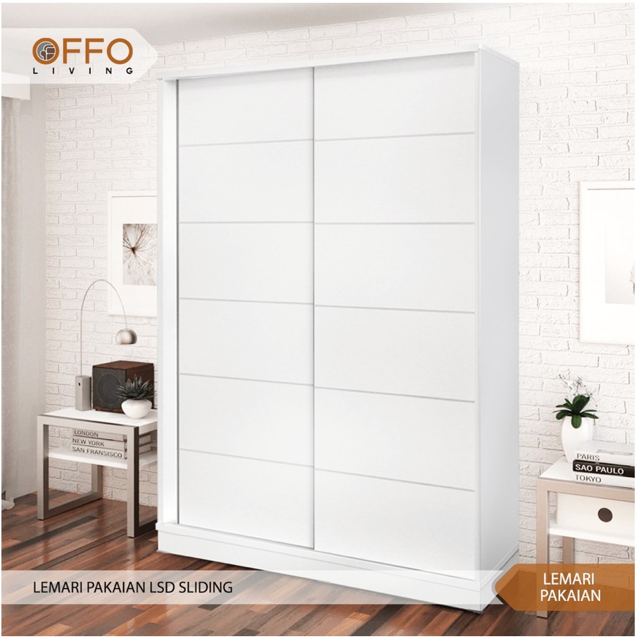 Lemari Pakaian Lemari Baju Sliding Sedang LSD26112