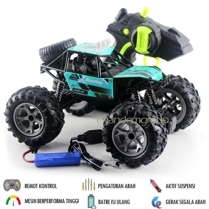 Mainan Mobil Remot Kontrol RC Offroad Climbing Sand Monster 2,4GHZ