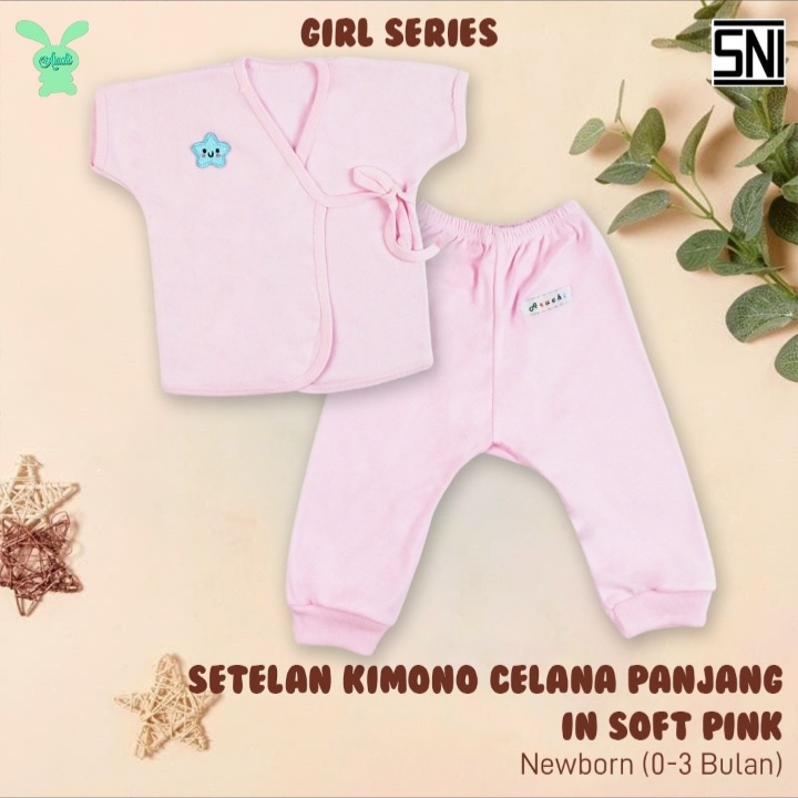 Setelan Kimono Aruchi Newborn dengan Celana Pop / Pendek / Panjang CBKS