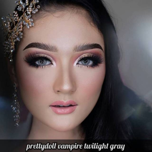 Softlens Pengantin Princess Vampire Twilight Gray Grey Abu-abu Terang Softlen Soflens Minus Murah