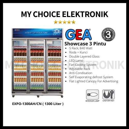 GEA EXPO-1300AH/CN Display Cooler Showcase 1300 Liter