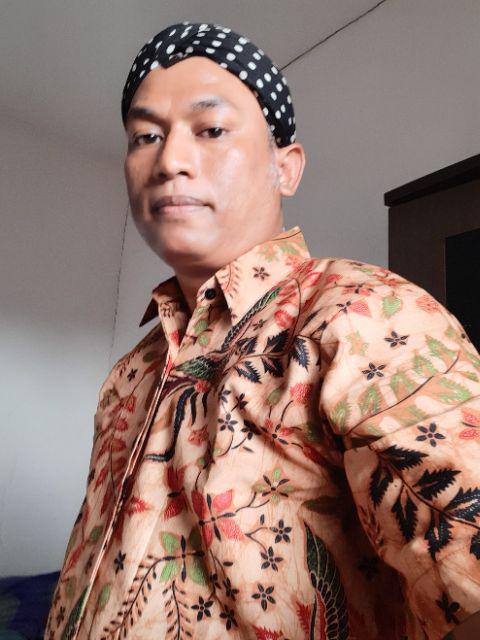 Kemeja Batik Ningrat Genes Size M - Xxl Batik Solo Asli Katun Genes Full Furing