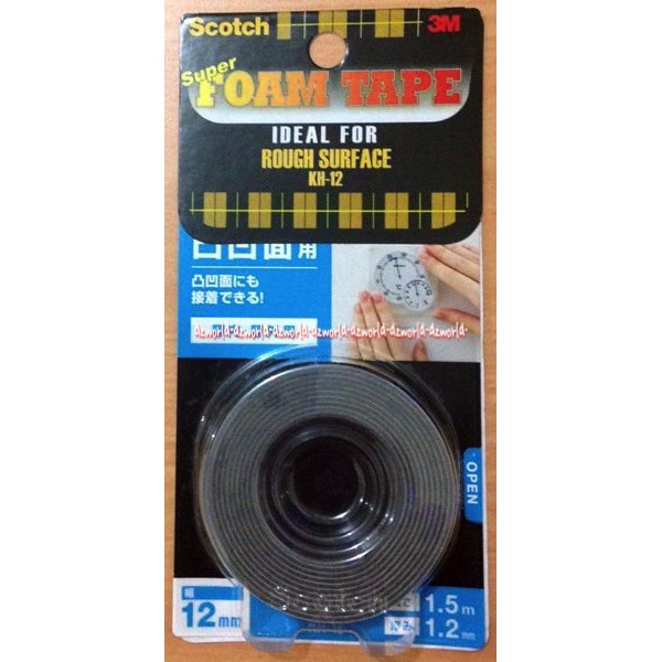 Scotch Rough Surface Double Tape Foam Cocok Untuk Permukaan Tidak Rata Pita Perekat