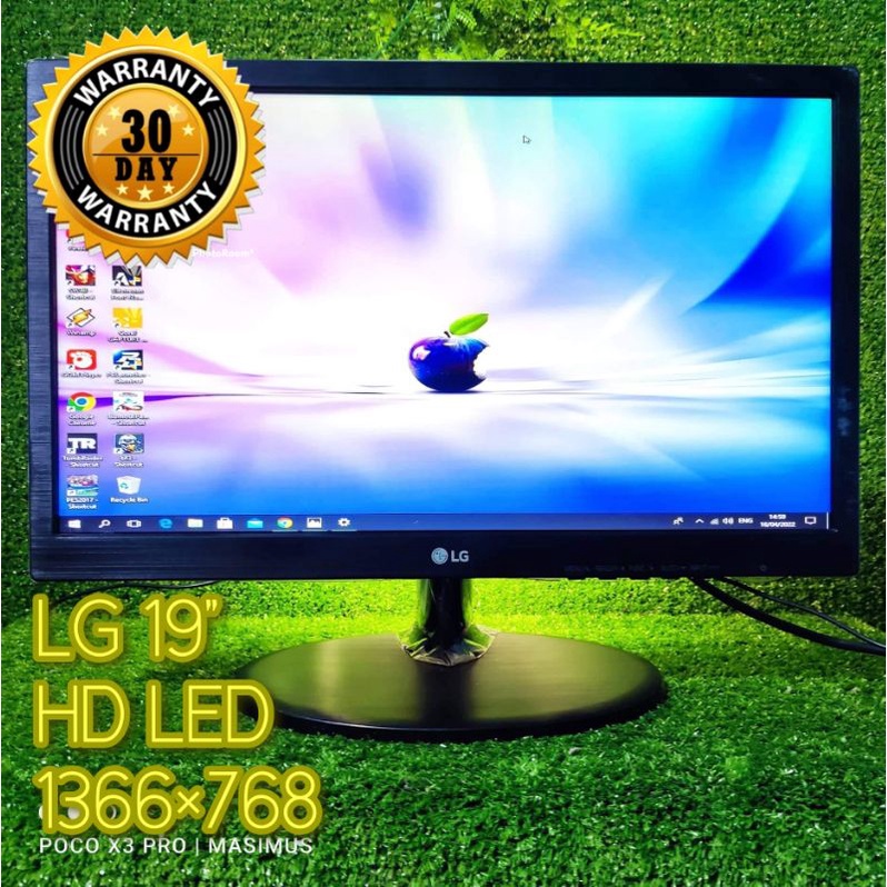 LED Monitor Komputer Pc LG 19inch wide 19M38A