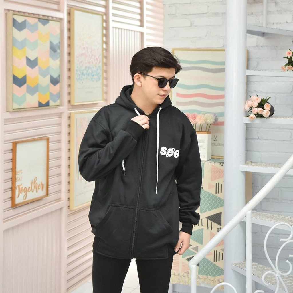 Nara Grosir - See Zipper XXL Jaket  l Jaket Unisex
