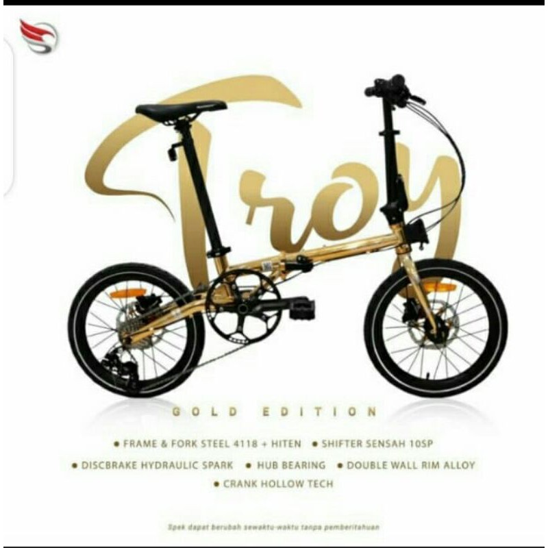 sepeda lipat element troy X 16"/10S