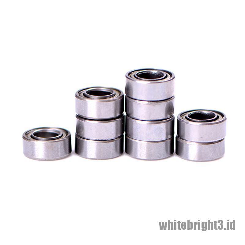 ❤White3 Warna Putih❤ 10pcs MR105ZZ L-1050 MR105 deep groove ball bearing Ukuran 5x10 X 4mm