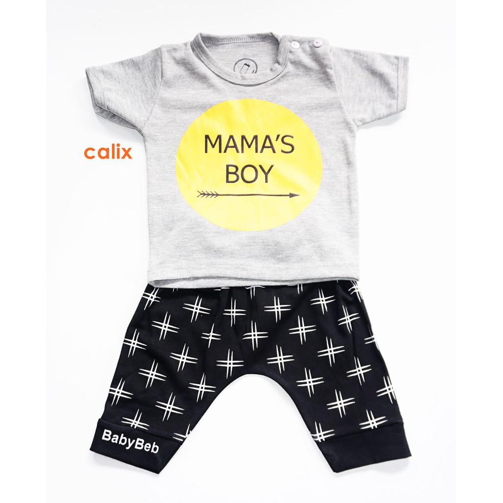 Setelan Baby MamaBoy 1-2thn Baju Anak Murah Baju Tidur Anak All size