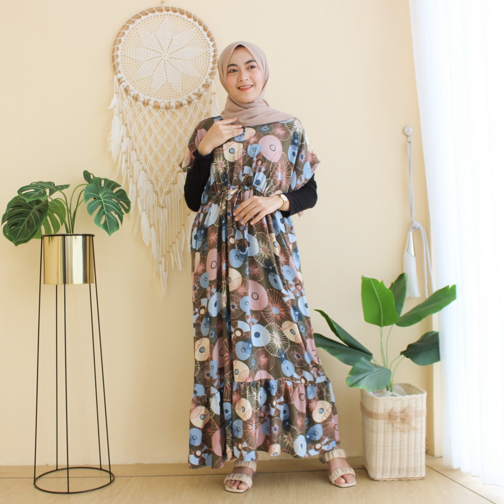 Baju Daster Wanita Dewasa Remaja Panjang Tali Serut Bahan Rayon Premium Daster Jumbo Kekinian Busui 