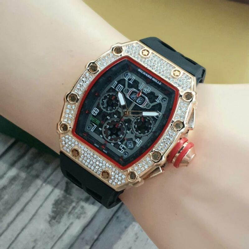 JAM TANGAN PRIA/COWOK RM DIAMOND KW SUPER ELEGANT HARGA BERSAHABAT