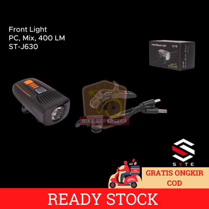 Lampu Depan Sepeda Syte ST-J630 400 Lumen