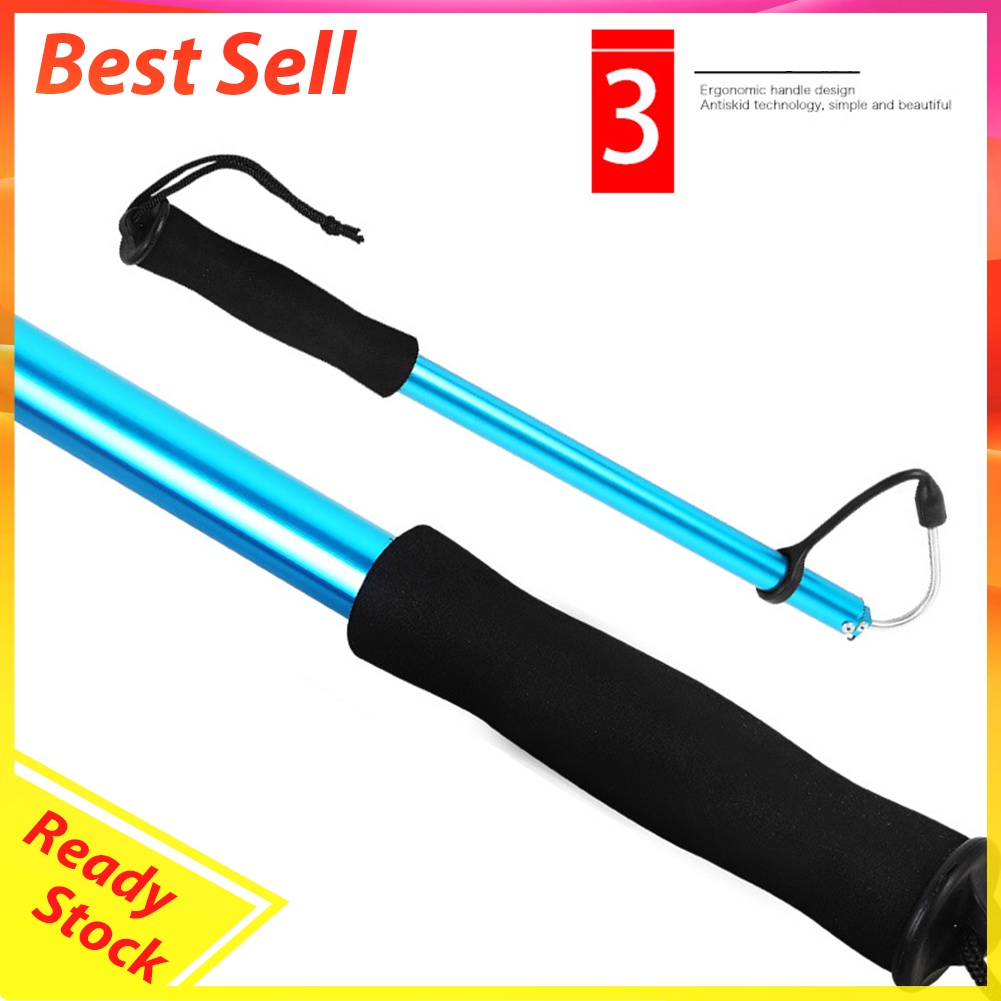 116cm Telescopic Retractable Fish Gaff Ice Sea Fishing Spear Hook Gripper